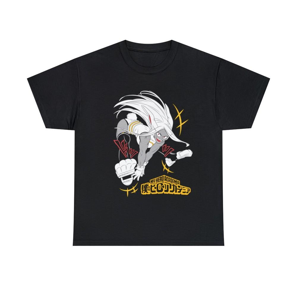 Rabbit Hero Mirko Black Tshirt Anime Rumi Usagiyama Miruko My Hero Academia M