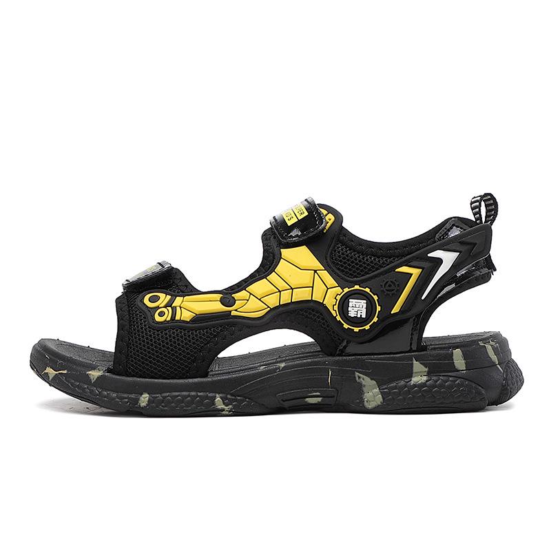 

Сандалии для мальчиков с нескользящей подошвой - лето 2024 г.: Пляжная обувь с мягкой подошвой и открытым носком для детей 6-15 лет 36