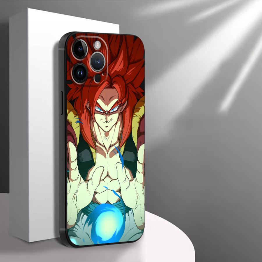 Black Soft Phone Cover Case for iPhone XS Max XR 13 12 11 17 Pro Max 15 16 14 Plus 7 8 17Air Dragon Ball Vegeta Art