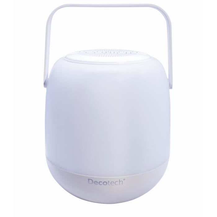 Enceinte Portable - Decotech - Effets Lumineux - Couleur Blanche - Sans Fil