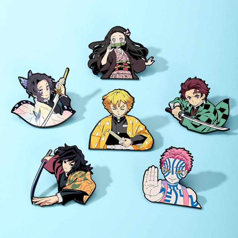 NEW HOT Anime Cartoon Series New Ghostblade Environmental Protection Metal Badge Cute Bag Clothing Decoration Spot Direct S