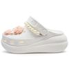 Crocs Crush Clog SIN3A White Peach Elegant Comfortable Hole Shoes Unisex White