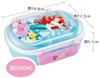 Skater Ariel 24 Antibacterial Dishwasher Safe Soft Lid Tight Lunch Oval 360ml Trio Set Lunch Princess Tight Set Box, Shape, (Chopsticks, Spoon, Fork),