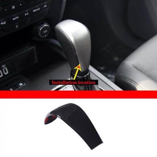 Gloss Black ABS Inner Gear Shift Knob Cover Trim For Ford Ranger T6/T7 2015-2018