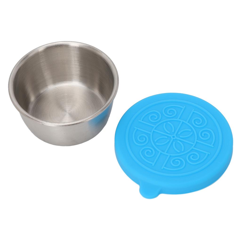 50ml Stainless Steel Condiment Containers Separate Proof Portable Small Dipping Sauce Cup with Lid for Beauty Salon