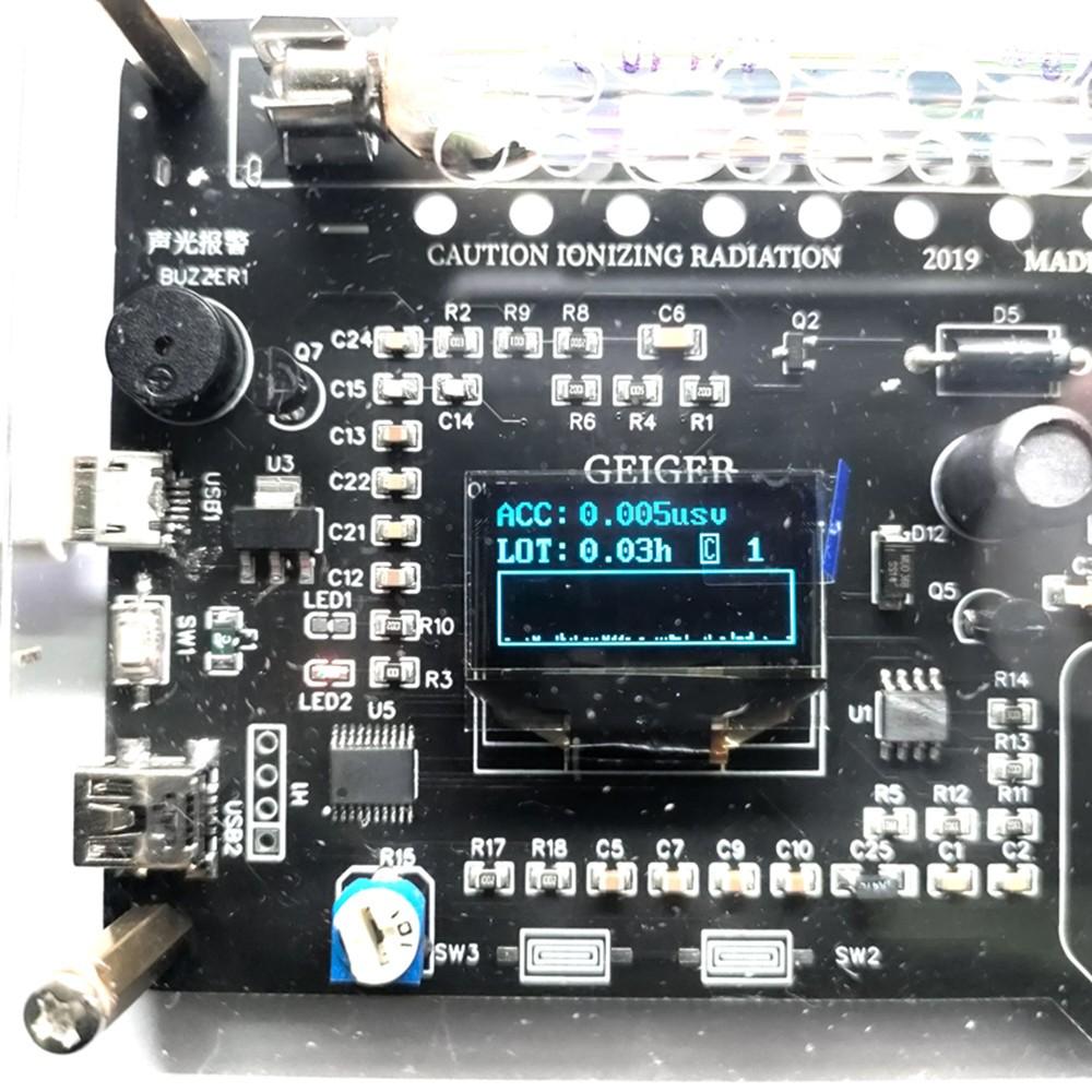 DIY Geiger Counter Kit Module Nuclear Radiation Detector with OLED Display