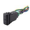 1PC 12V Car Dual Toggle Switch LED Light Bar Blue/Green On-Off Push Switch Button With Cable For OBD2 Car Accessories