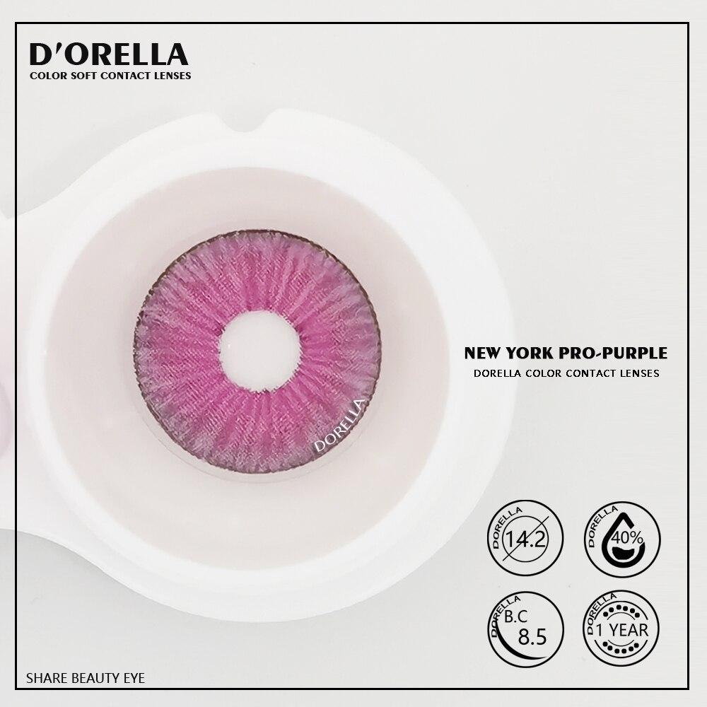 DORELLA 1 Pair (2pcs) NEW Fashion Lenses New York Color Soft Cosplay Contact Lenses for Eyes