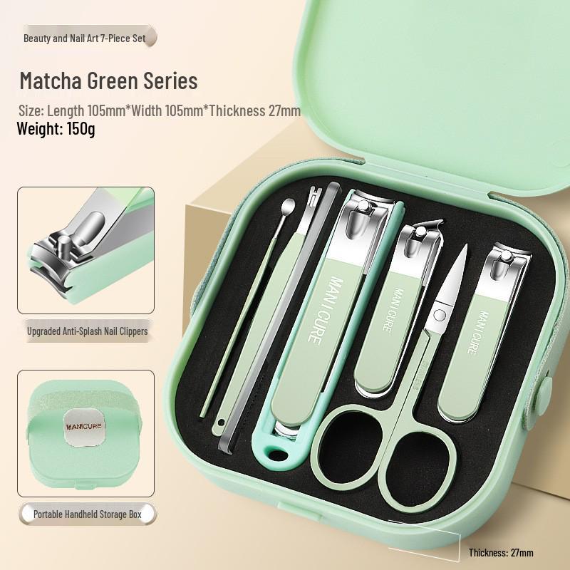 Handheld Nail Clipper Set: Anti-Splash Large Clippers & High-Grade Manicure Tools for Home Use