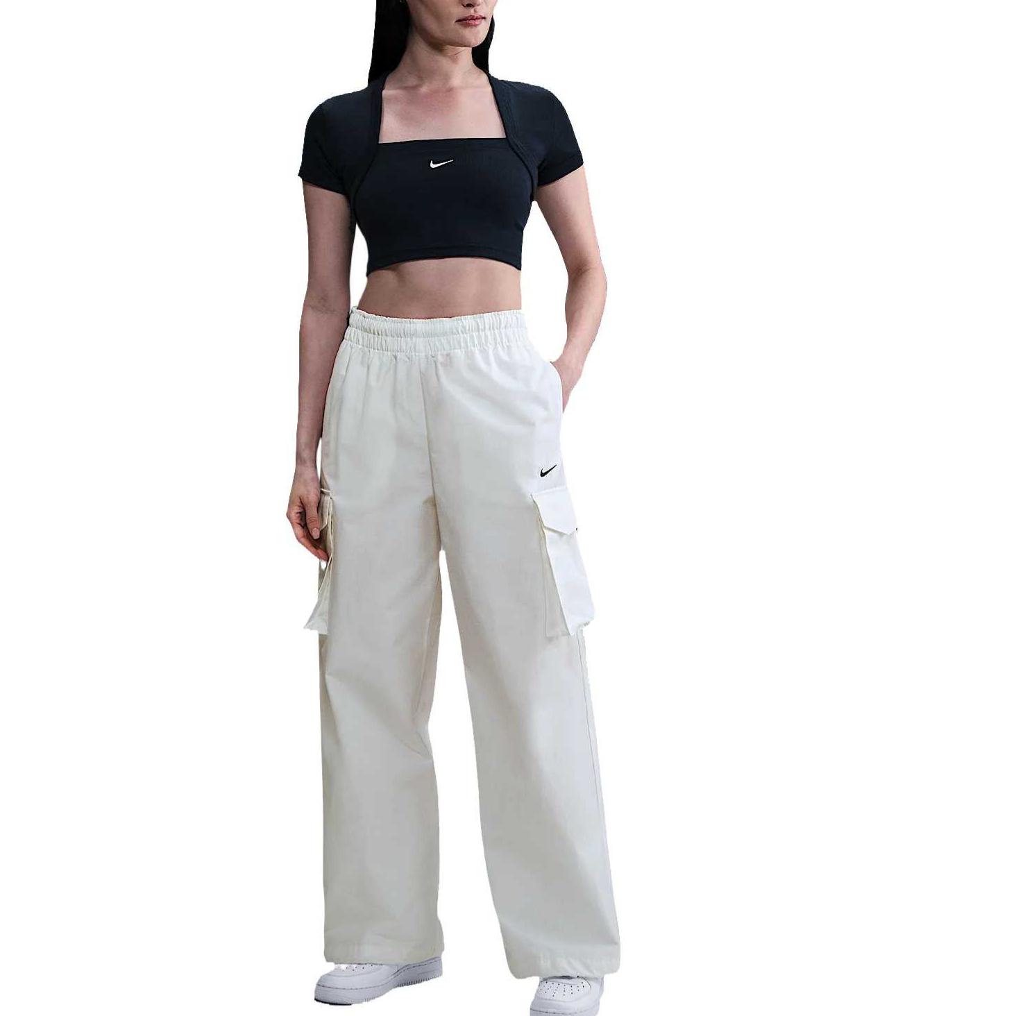 

Nike Sportswear Everything Woven Fashionable Versatile Comfortable Cargo Pants Women pants White HM6977-133 XL