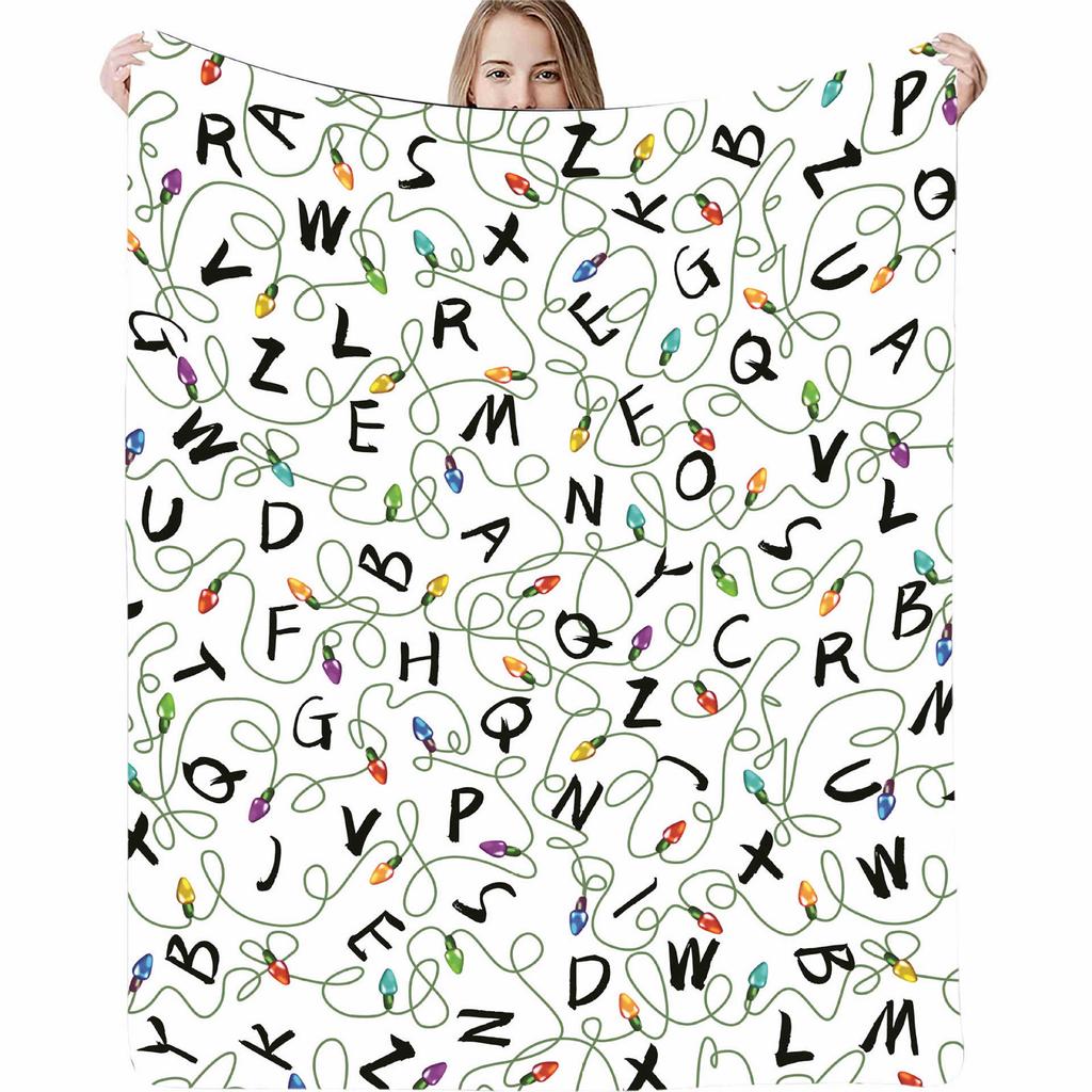 Cute Cartoon Prints Flannel Blanket Throw Blanket