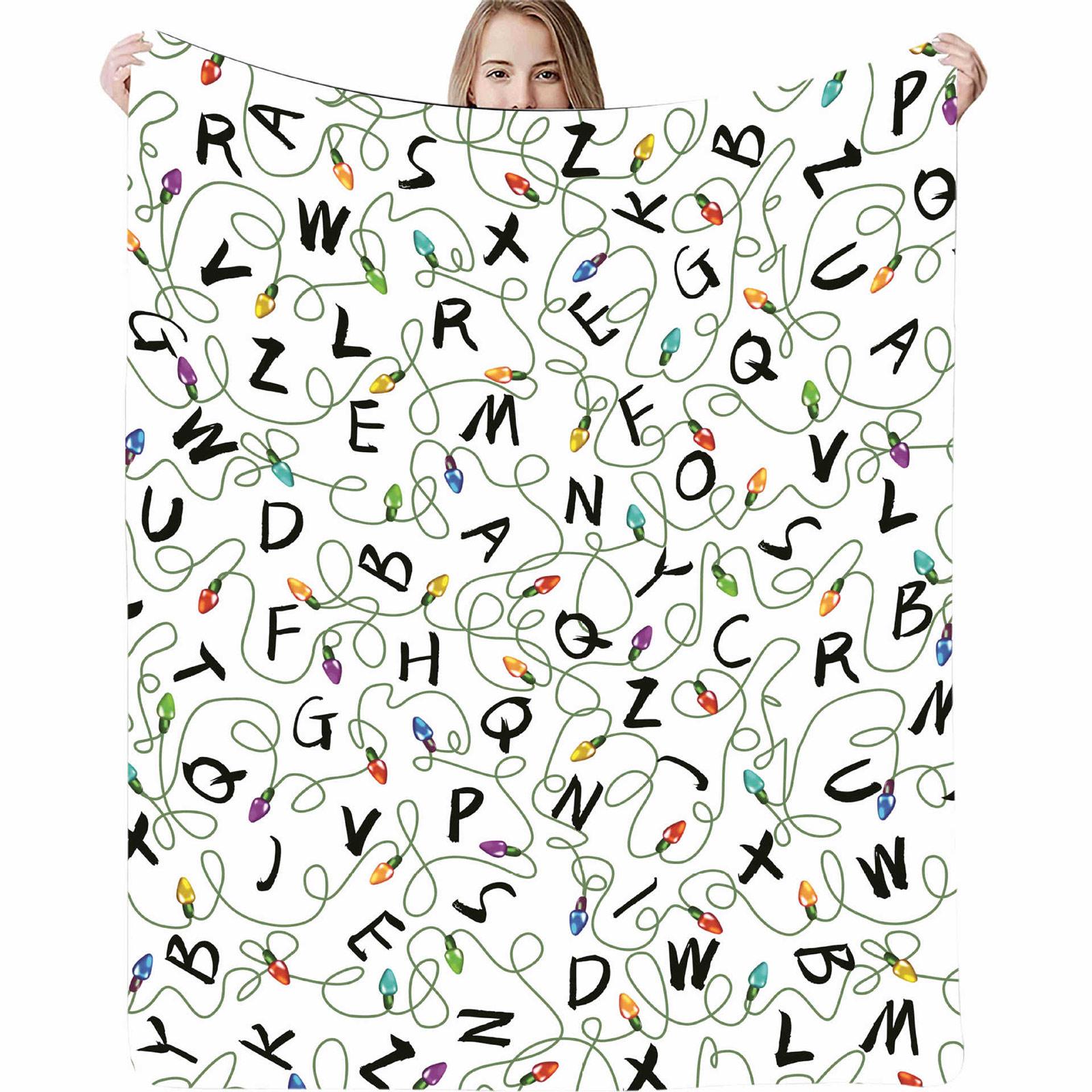 

Cute Cartoon Prints Flannel Blanket Throw Blanket S белый