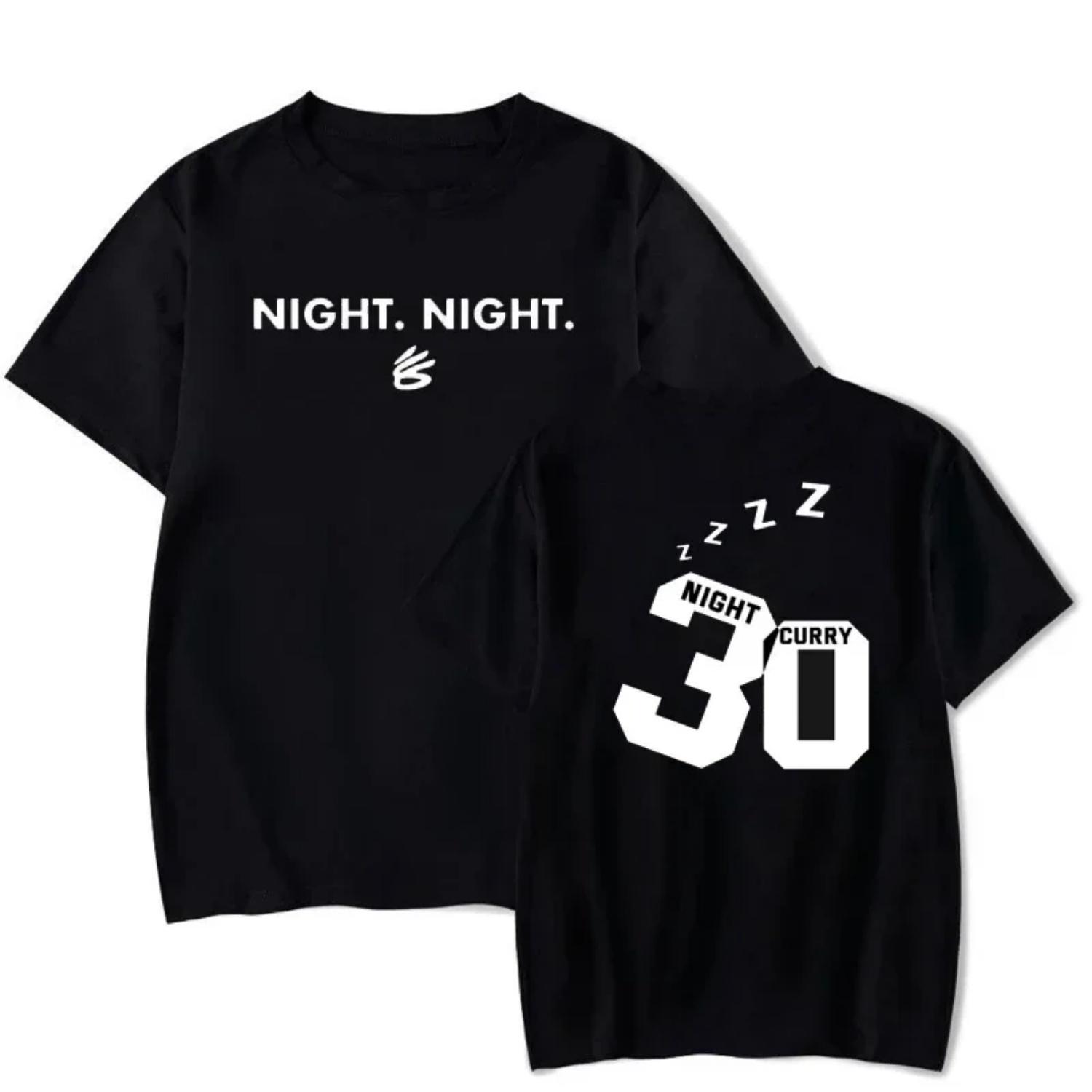 Curry Night Night T Shirt Men Casual Summer Short Sleeve tshirt women s TShrit Black oNeck Male Clothes Streetwear S чёрный