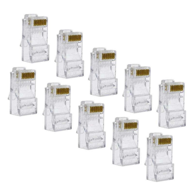 Buy 10X RJ45 CAT5 Modular Plug Network Connector For Cat5 Cat5e Cat6
