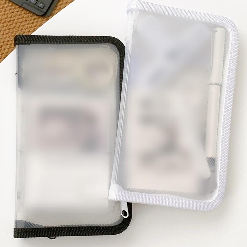 Portable Clear File Bag Zippered Closure Storage Pouches Multifunctional Receipt Organiser For School Office Supplies