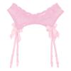 Suspensórios de renda transparente masculino lingerie sleepwear bowknot cintura elástica liga cinto para meias sissy acessórios exóticos