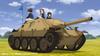 PLATZ Girls Panzer Final Chapter Hetzer Turtle Team Scale Plastic Model & (38 (t) Modified) 1/35 GP-52