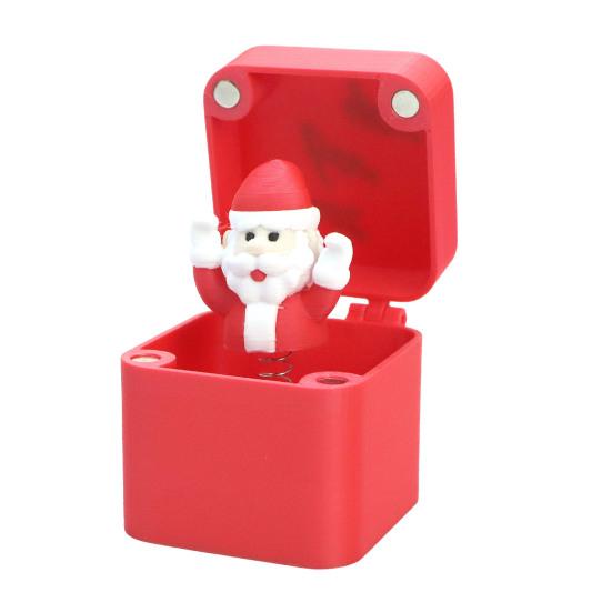 1/2/4Pcs Christmas Middle Finger In A Box Ornament Pop-up Santa Claus Reindeer Snowman Box Desktop Decoration Tricky Props Gag Prank Gift