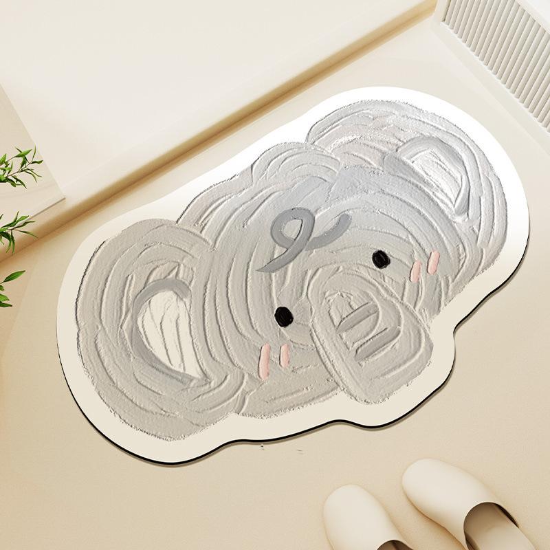 Home Bathroom Floor Mat, Anti Slip Door Mat, Anti Slip Foot Mat, Bathroom Door Quick Drying Absorbent Pad