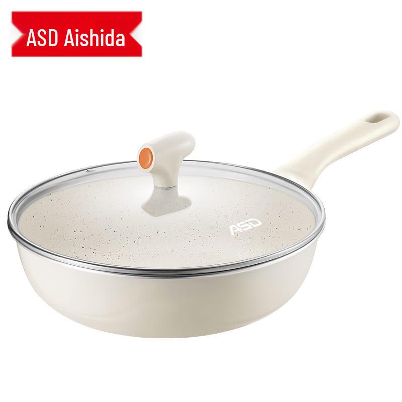 ASD 32cm Non-Stick Deep Wok Frying Pan with Lid