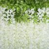 12 TEILE/SATZ Künstliche Blumen Seide Glyzinien Rebe Hängende Blume für Hochzeit Garten Floral DIY Wohnzimmer Büro Dekor