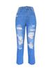 2025 Summer European & American Style Slimming Ripped Denim Jeans for Women