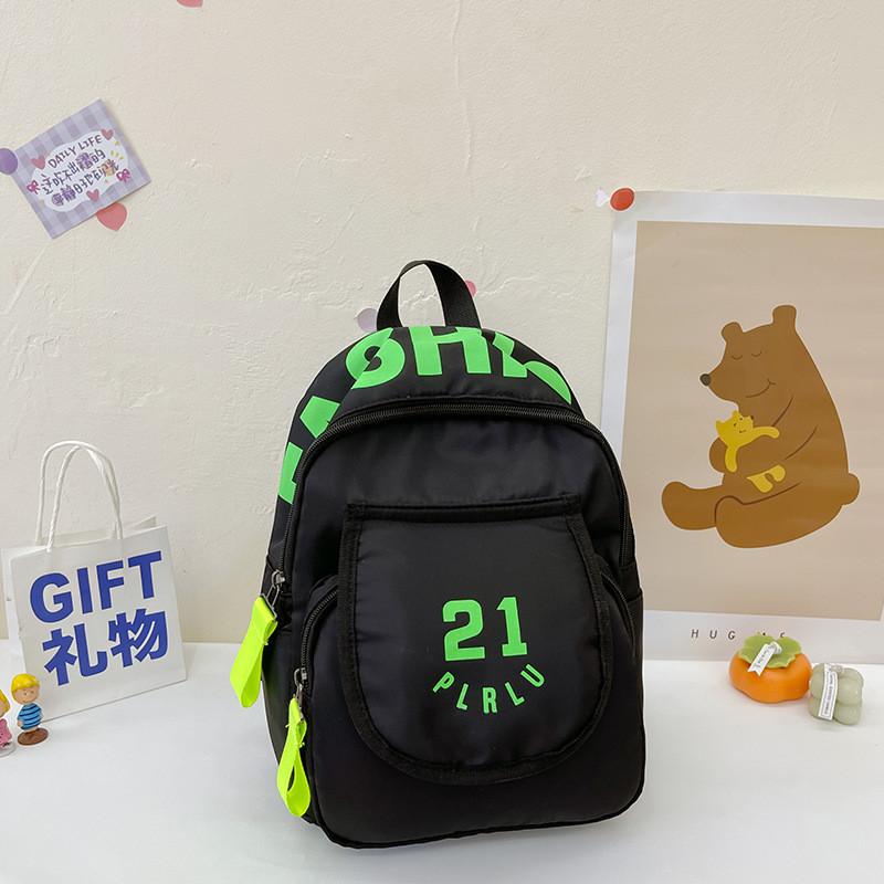 

Stylish Children s Backpack Large Capacity Lightweight Canvas For Kids School Use чорний