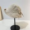 Spring and Summer Plaid Crimped Bucket Hat Women's Big Eaves Quick-drying Sunshade Sunscreen Basin Hat