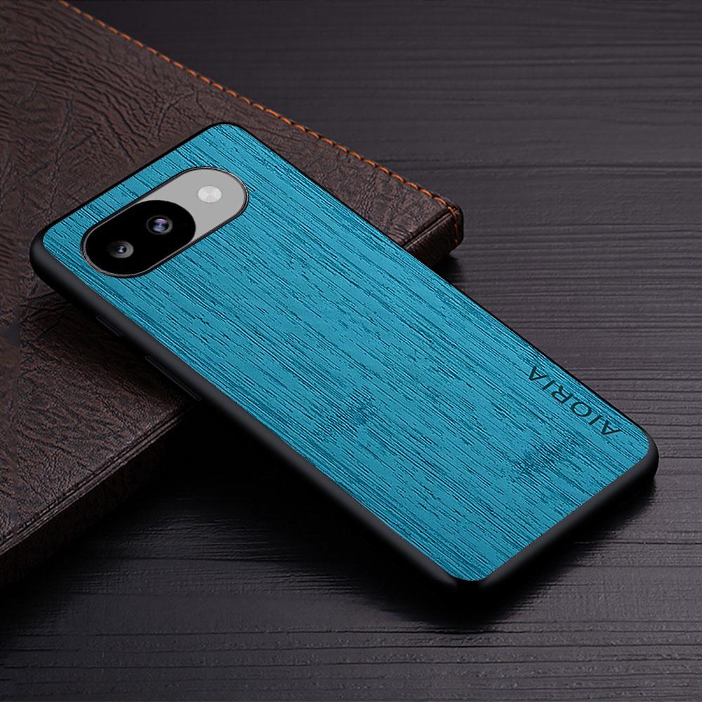 Case for Google Pixel 10a 9a 5A 5 4A 5G 4 4 XL funda Straight Wood Grain PU Leather phone cover for google pixel 10a case