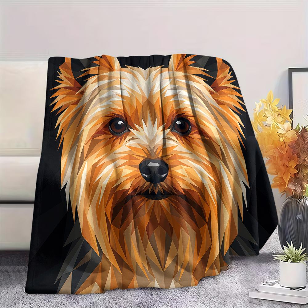 Animal avatar puppy kitten Print Flannel Blanket,High quality Comfortable for All Seasons,Home Decor,Warmth and Comfort,Perfect for Christmas Gifts