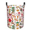 White Japanese Lucky Cat Koi Laundry Hamper Large Storage Basket Kids Nursery Toy Organizer