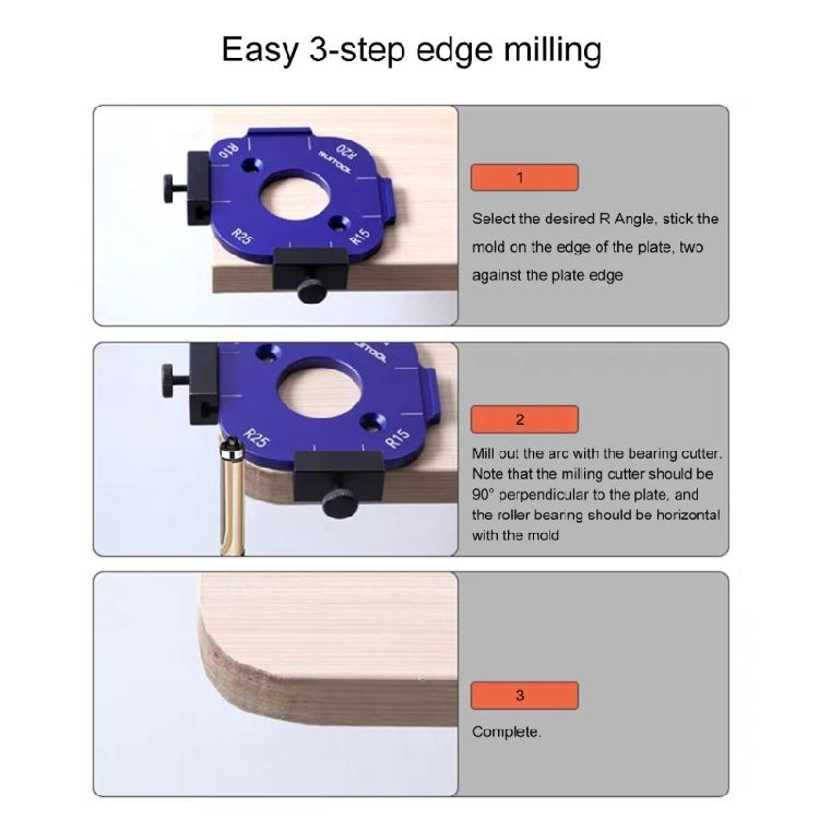 Practical Round Corner Jig Templates Aluminium Alloy Wood Panel Corner Radius Corners Aluminium Alloy Radius Corner Tool