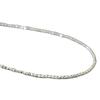 Exquisite Minimalist Cool-Tone Silver Faceted Bead Necklace