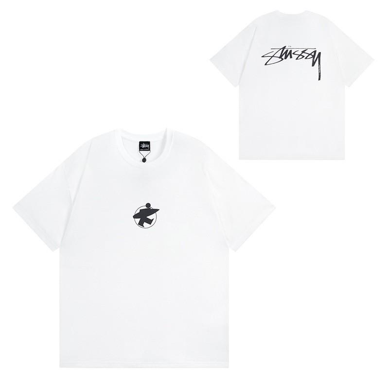 Pánské tričko s krátkým rukávem Volný střih Kulatý výstřih Potisk písmen Neformální Street Style Top pro páry