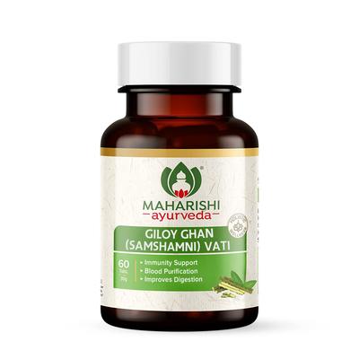 Giloy Ghan Vati - 100% Natural Immunity Boosting Tablets | (Giloy Ghan, 60 Tablets (Pack Of 2))