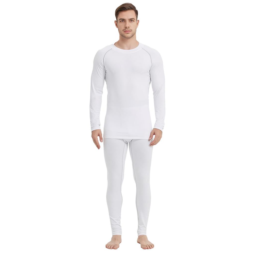 Barifall Compression Wear Top and Undershirt and Sports Men's Set, Bottoms, Tights, Fleece-Lined, Breathable, Quick-Drying, Sweat-Wicking,