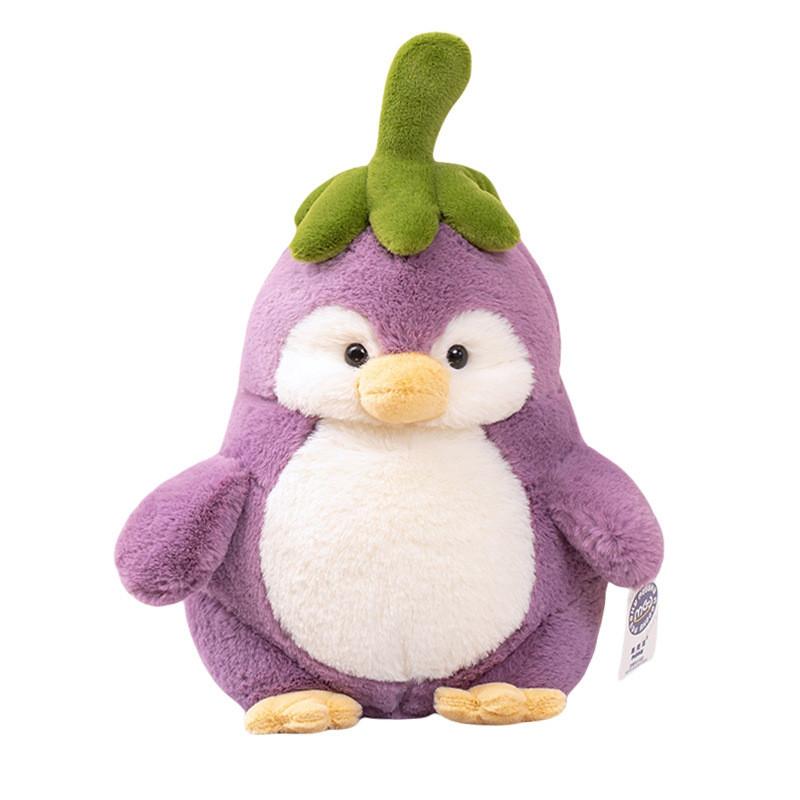 Penguin Plush Baby Toy Cute Cartoon Turned Eggplant Girl Birthday Doll Gift
