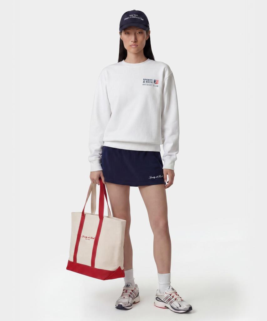SPORTY&RICH Signature Logo Terry Skirt - Navy R265Aws003