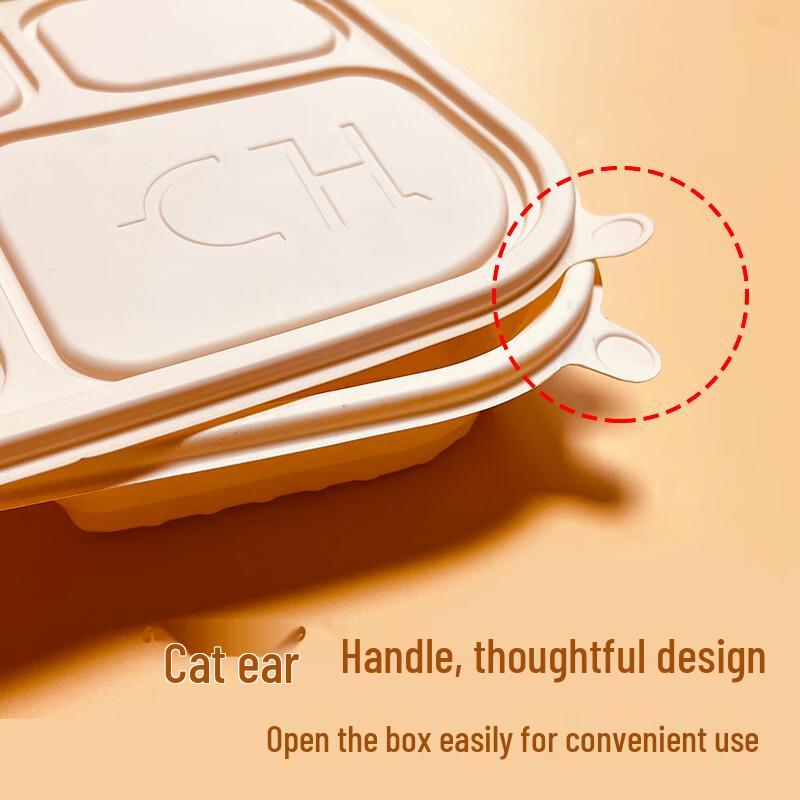 Eco-Friendly 3-Compartment Disposable Meal Prep Containers
