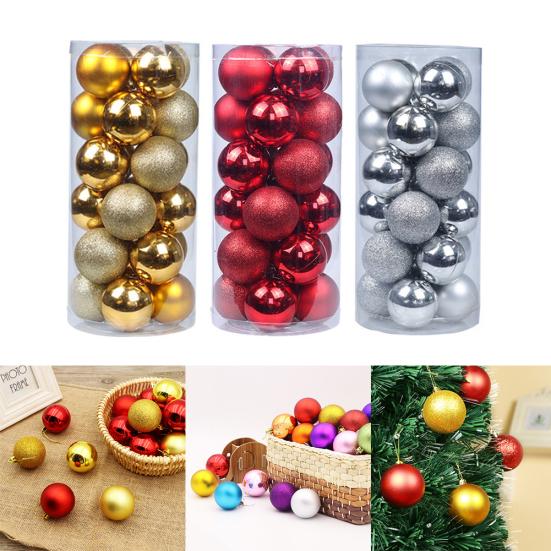 Glittering Baubles Balls Christmas Tree Ornament Xmas Party Hanging Decoration