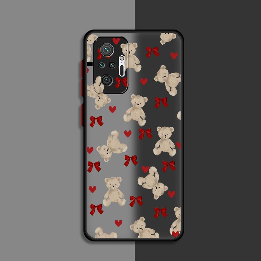 

Милый Медведь с Бантом Чехол Задняя Крышка для Телефона для Xiaomi Redmi Note 14 13 Pro Plus 10 12 14C 11 13C 9S A4 Redmi Note 14 5G (Global)