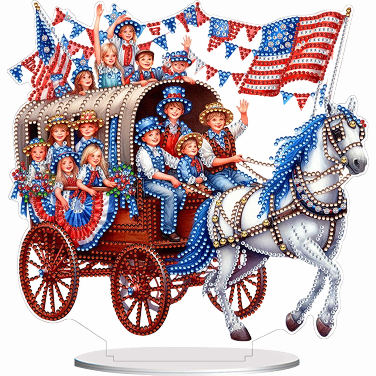 

Acrylic Special Shape RV Rhinestones Desktop Ornaments 5D DIY Diamond Art Tabletop Decorations Diamond Painting Desktop Decors