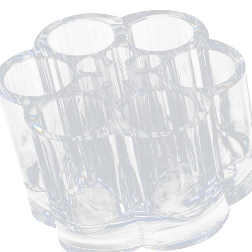 1PC New Acrylic Clear Lipstick Brush Makeup Display Organizer Flower Shaped Cosmetic Holder Organizer