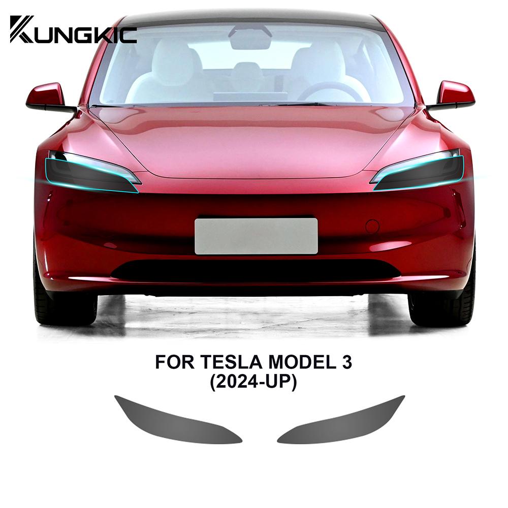 

Захисна плівка TPU для передніх фар автомобіля, тонована, для Tesla Model 3 Y X S Стійка до подряпин, попередньо вирізана наклейка PPF light Model 3 24