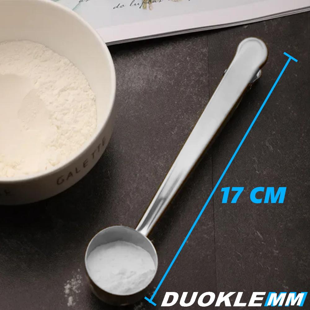 DUOKLEMM Measuring Spoon Locking Clamp Clamp Closure Stainless Steel