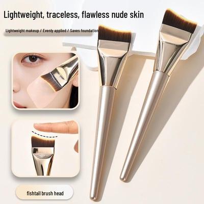 Ultra-Dünner Flacher Schrägkopf-Foundationpinsel - Streifenfreies Make-up, Perfekt für Anfänger