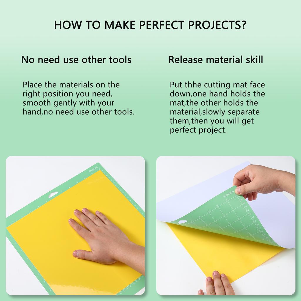 3-6pcs Cutting Mat 12x12 Inch 4-Pack, Standard/Light/Strong/Fabric Grip for Explore Air 2, One, Maker, Joy
