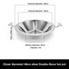 Thickened 304 Stainless Steel Hotpot Cauldron Commercial Three-layer Steel Hotpot Flat Bottomed Induction Cooker Hotpot