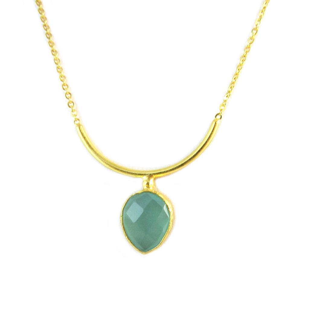 Les Trésors De Lily [P2305] - Gold-plated Artisanal Necklace 'Princesse Ottomane' Golden Green