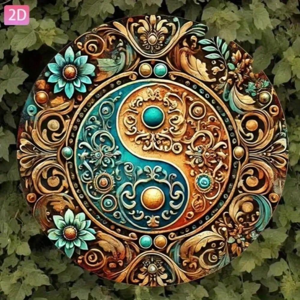 Yin Yang Mandala Vintage Aluminum Sign Wall Decor For Home Garden Bar